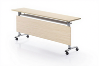 Bureau de lecture double avec roulettes, mobilier de bibliothèque pliable, table d'étude pour les espaces publics, les salles de classe, utilisable en mobile, gain de place