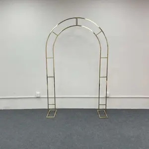 New wedding props gold-plated arch arch stage background decoration wedding iron flower frame gold party backdrop arch
