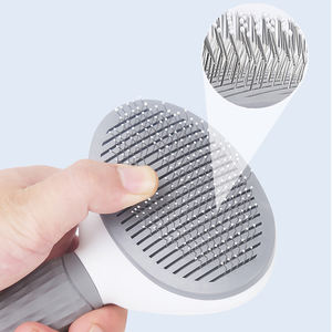 स्व-सफाई प्लास्टिक कुत्ते और बिल्ली शेडिंग कॉम्बो पालतू बाल हटाने मालिश ब्रश ग्रोमिंग उपकरण प्रकार - Product Image 4