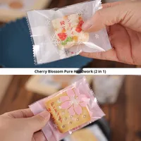 Nouveaux sacs d'emballage alimentaire personnalisables flocon de neige et fleur de cerisier pour bonbons, pâtisseries, nougat, lait, dattes - Vente en gros