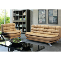Conjunto de sofá de oficina plegable multifuncional moderno Winforce, muebles para sala de estar, sofá cama plegable de cuero genuino