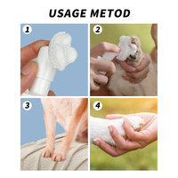 Shampooing sec sans rinçage sans eau nettoyeur de pattes en mousse avec brosse en silicone shampooing pour chien de compagnie mousse nettoyante d'urine pour patte