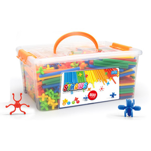 Bộ Khối Xây Dựng Rơm 800 Mảnh Đầy Màu Sắc Diy Giáo Dục <span class=keywords><strong>L</strong></span>ắp Ráp Khối Xây Dựng Đồ Chơi Cho Trẻ Em - Product Image 1