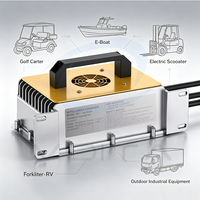 Chargeur de batterie étanche IP67 2000W 24V 48V 72V LiFePO4 au lithium pour voiturette de golf et bateau électrique, vente en gros d'usine OEM ODM