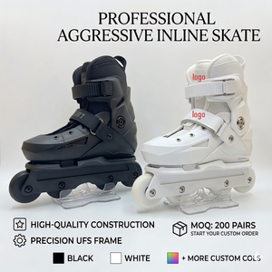 Patins à roulettes agressifs personnalisables de haute qualité JINGYING, taille réglable, <span class=keywords><strong>pour</strong></span> adolescents, patins à roulettes de stunt, dessus en plastique chromé - Product Image 1