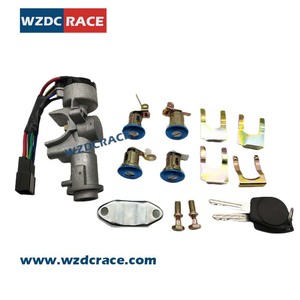 WZDC RACE <b>Lock</b> Cylinder Q22-8PA6105PBA Zinc Plated 2 <b>Keys</b> For CHERY Cars - Product Image 1