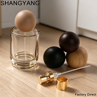 Flacon de parfum en verre cylindrique givré multi-tons de 50 ml avec pulvérisateur à pompe, design sérigraphié, emballage diffuseur de parfum personnalisé