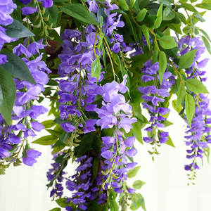 Guirlandes artificielles de glycine Hua Qianyun, fleurs en soie réalistes, décoration suspendue pour mariage, maison, décoration de plafond - Product Image 3