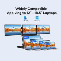 15.6 Inch Portable Horizontal Quad Monitor For Laptops Consumer Electronics FOPO New Products Display Extender 1 Cable Connect