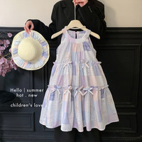 Vestido de Fiesta para Niñas, Diseño de Parches, Estilo Halter, Ropa de Verano para Niños