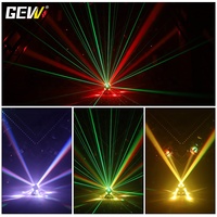 Éclairage de scène LED, 2 têtes de faisceau laser, stroboscope DMX RGBW, effet de lumière mobile pour DJ, discothèque, boîte de nuit