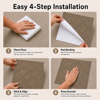 Suelo Vinílico de PVC Tipo Parqué Color Marrón Taupe, Personalizado de Fábrica, 0.76mm, Impermeable, Autoadhesivo, para Sala de Estar