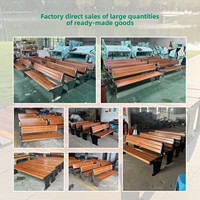 Banc long d'extérieur en acier inoxydable avec dossier réglable, design minimaliste et moderne pour les parcs et les cours