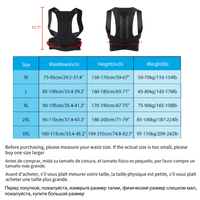 Gilet correcteur de posture lombaire renforcé avec sangle de soutien dorsal réglable, attelle dorsale et étireur de cou