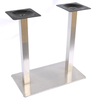 Base de table en acier inoxydable pour restaurant commercial, robuste et durable, pieds de table pour restaurant, café, hôtel