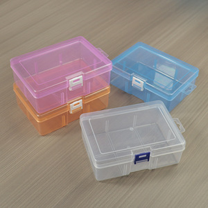 Plastic Storage <b>Box</b> Six Compartment Rectangular Covered Jewelry Toy Parts Desktop Cable Organizer Transparent With Lid - Product Image 2