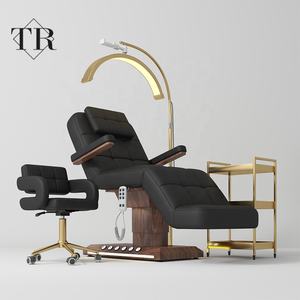 كرسي تجميل كهربائي أسود مريح من توري بيوتي ستوديو، سرير للعلاج الوجهي في السبا، سرير للعيادات التجميلية - Product Image 1