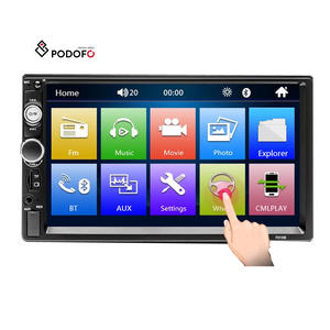 (Stock US/EU/<span class=keywords><strong>RU</strong></span>) Podofo 7 pouces Double Din autoradio autoradio stéréo écran tactile FM USB AUX-IN voiture lecteur MP5 7010B - Product Image 1