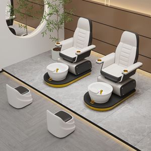 Salon's Nail and Foot Massage Chair Allows Reclining <b>Mascara</b> Application and Foot Bath and Foot Therapy Sofa Can Be Rotated - Product Image 1