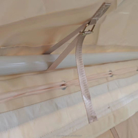 Tente d'urgence 4x6m 24 places quatre saisons, une chambre, type split, en coton, pour secours en cas de catastrophe, avec structure en acier galvanisé et toile Oxford 600D