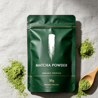 Bolsa Personalizada con Cierre Hermético, a Prueba de Olores, de Alta Barrera, de Mylar, para Empaques de Matcha Verde Orgánico en Polvo