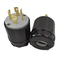 Connecteurs CA NEMA L15-30P triphasés 30A 250V à 4 broches avec verrouillage