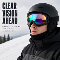 Masque de ski avec protection UV, coupe-vent, verres multicolores, pour snowboard et sports de neige, pour hommes et femmes, activités de plein air