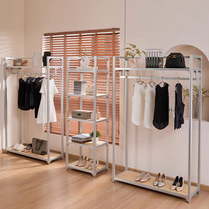 Aluminum Profile <b>Clothes</b> <b>Rack</b> Standing Type Wardrobe Storage Multipurpose - Product Image 1