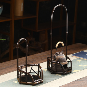 Bamboo <b>Tea</b> Rack Hexagonal <b>Standing</b> Type For Teapot Storage <b>Tea</b> Ceremony Accessories - Product Image 4