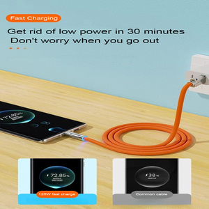 2023 Mới Phổ Biến Xách Tay 120W 6A Siêu Nhanh Sạc 180 Độ Xoay USB Loại C Cáp Nhôm Hợp Kim Tinh Khiết Đồng Máy In - Product Image 6