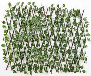 Décorations murales de plantes rurales simulées, clôtures, fleurs artificielles, feuilles vertes, clôtures rétractables, revêtements de balcon - Product Image 4