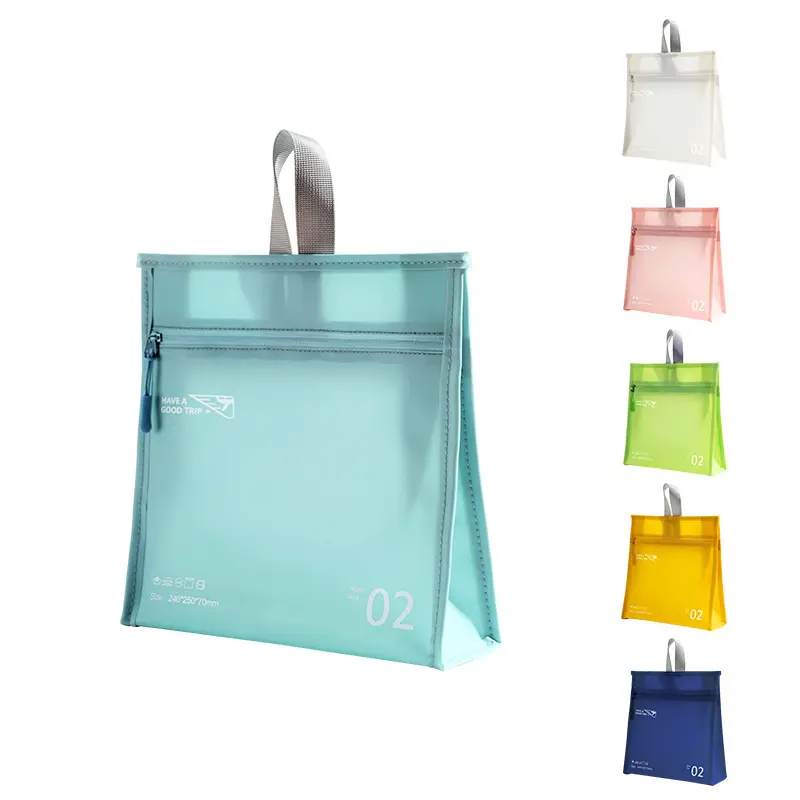 फैशन टिकाऊ निर्माण पीवीसी स्पष्ट गर्मियों में समुद्र तट यात्रा मेकअप बैग पारदर्शी कॉस्मेटिक बैग