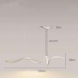 Moderno nordico nero <span class=keywords><strong>LED</strong></span> luce pendente <span class=keywords><strong>per</strong></span> <span class=keywords><strong>cucina</strong></span> e sala da pranzo Art déco lineare in alluminio silice cono lampadario di piccole dimensioni - Product Image 3