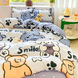 Vente en gros pas cher prix microfibre polyester drap de lit taie d'oreiller housse de couette 4 pièces ensemble de literie pour la maison - Product Image 6