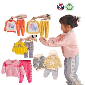 Autunno inverno <span class=keywords><strong>vestiti</strong></span> per bambini tuta per bambini tuta per bambini da <span class=keywords><strong>1</strong></span> a 6 anni 2 pezzi set di abbigliamento per bambine - Product Image 3