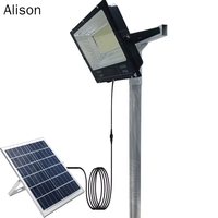 Lampu Sorot LED SMD Tahan Air IP66 Tiang Tinggi RGB Tenaga Surya Dalam Ruangan Taman Stadion Lapangan Olahraga Arena Alison LiFePO4