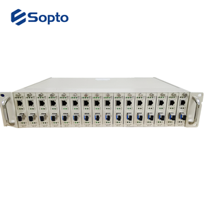 16 khe cắm phương tiện truyền thông chuyển đổi Chassis đôi cung cấp điện FTTH 2U quản lý sợi phương tiện truyền thông chuyển đổi giá - Product Image 3