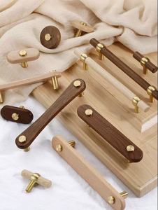 도매 현대 스타일 단단한 나무 가구 서랍 캐비닛 및 주방 용 나무 손잡이 - Product Image 3