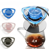 Filtre à café conique réutilisable en Tritan de qualité alimentaire, écologique, entonnoir diffuseur de café, distributeur, pot de démarrage pour café et eau, vente en gros