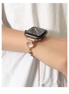 Bracelet en pierre œil de chat en métal pour Apple Watch S10 Bracelet 42mm 46mm <span class=keywords><strong>45mm</strong></span> 44mm 41mm 40 38mm Bracelet élégant pour femme pour IWatch 9/<span class=keywords><strong>8</strong></span> - Product Image 4