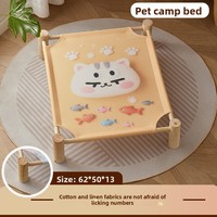 Lit de voyage pour animaux de compagnie pour chats et petits chiens - Surélevé par rapport au sol, résistant à l'humidité, amovible et lavable, toutes saisons