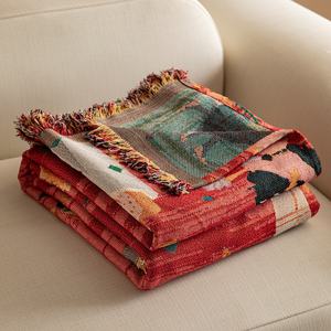Moderno entusiasta calidez tejido rojo textura decoración del hogar manta fiesta boda cama sala de estar manta sofá cubierta - Product Image 4