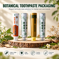 Tube de dentifrice en aluminium et plastique de 15 ml, mini-contenant laminé à presser avec bouchon à vis, impression UV, logo personnalisé