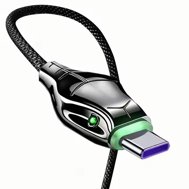 Snake Type-c Cable 100W Zinc Alloy Data Cable 5A Super Fast Charging for Phone Extended Charging Cable