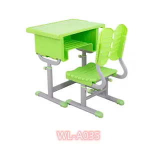 学校の学生のための高さ調節可能なデスクと椅子セット子供用学習テーブル工場直接価格