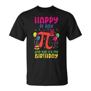Camiseta de Feliz Día de Pi 3.14 con Juego de Palabras de Matemáticas para Hombres, Mujeres y Niños, Ropa Promocional para Fiestas de Cumpleaños - Product Image 1