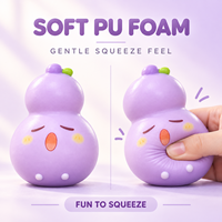 Jouet anti-stress en PU en forme de gourde, mignon, couleur pastel, doux, à presser, avec boîte de présentation, vente en gros