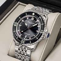Récif Tiger – montre étanche pour homme, Bracelet en cristal de saphir de marque supérieure pour plongée mécanique, montres lumineuses RGA3035