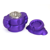 Nouveauté Cadeau : Broyeur à herbes et épices à capuche, 68 mm, 4 couches, en forme de doudoune, accessoires pour fumeurs