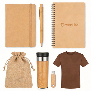 Branding Eco Gift Set Custom Logo Drinkwares <b>Pens</b> T-shirts Bags Sprial Notebooks Flash Disks for Client Giveaways - Product Image 2
